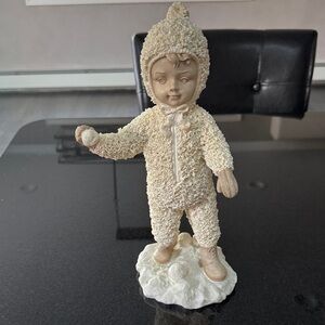 Cream-Colored Snow baby Child Figurine
